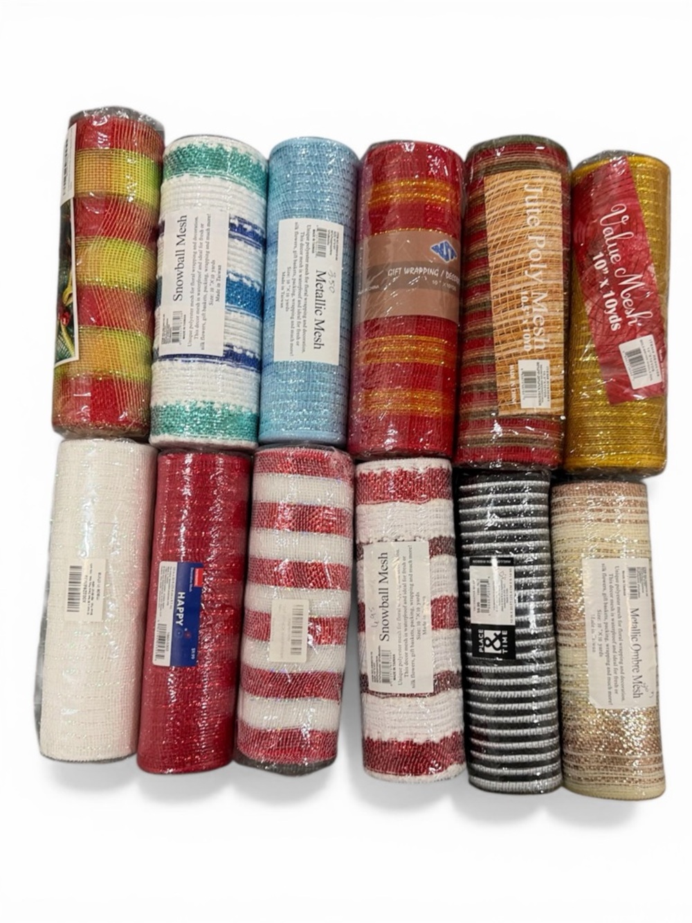 Wreath-craft supplies 10” Deco Mesh-12 rolls